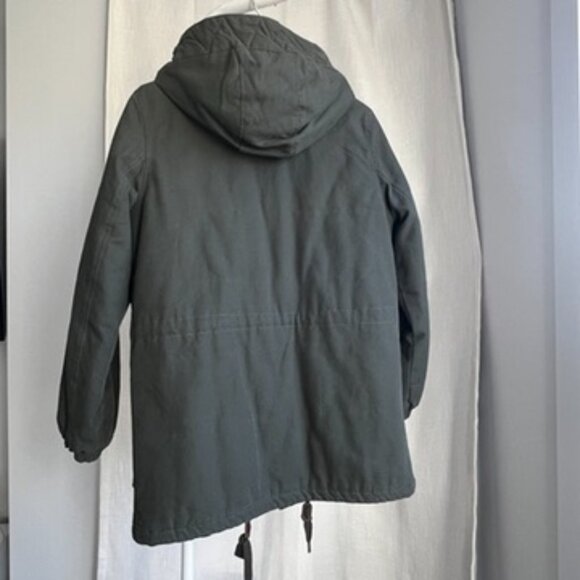 Adidas Boyfriend Down Parka Green Winter Jacket - Picture 2 of 7